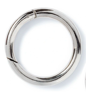 Moschettone Argento con anello tondo