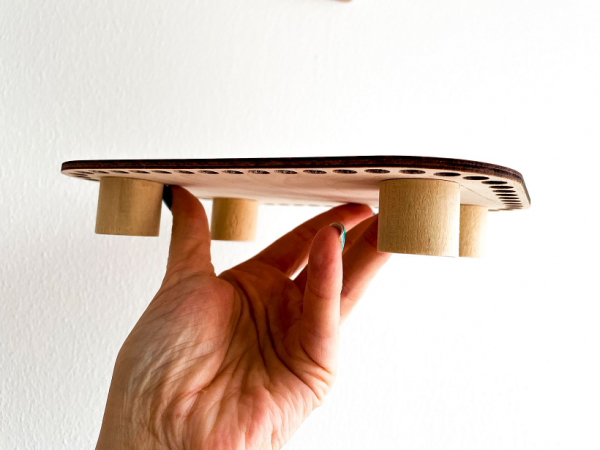 Base in Legno rettangolare con piedini