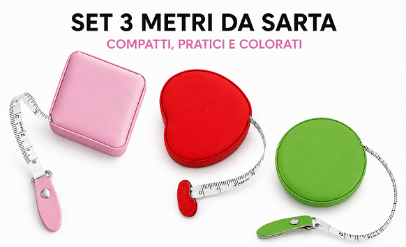 Metro da sarta retrattile 150 cm – Disponibile in 3 forme e colori