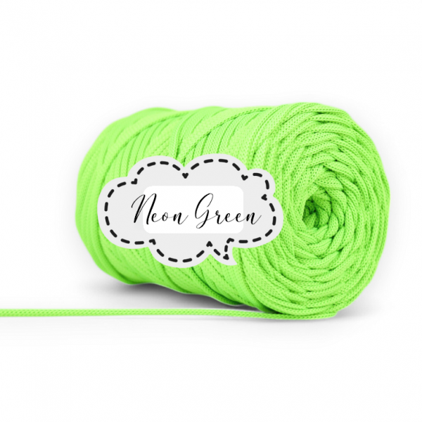 CORDINO PIATTO IN POLIESTERE 5MM PIMOtki – Verde Neon