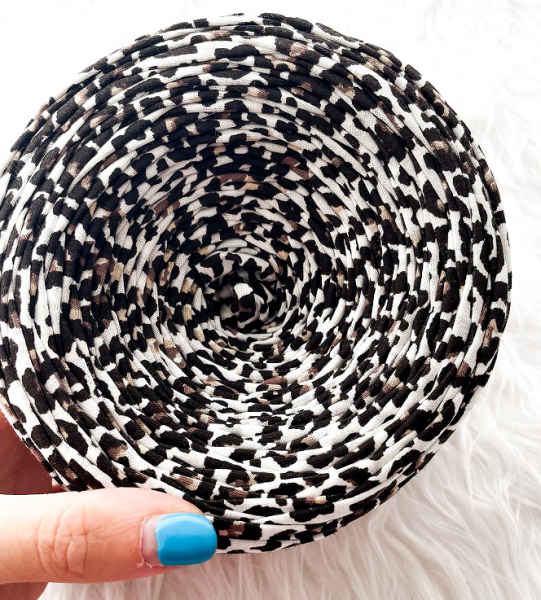 Fettuccia in cotone in fantasia Leopardata
