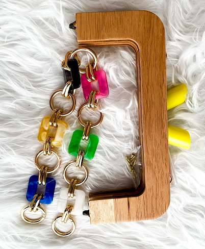 Chiusura in Legno con Pomellini Giallo