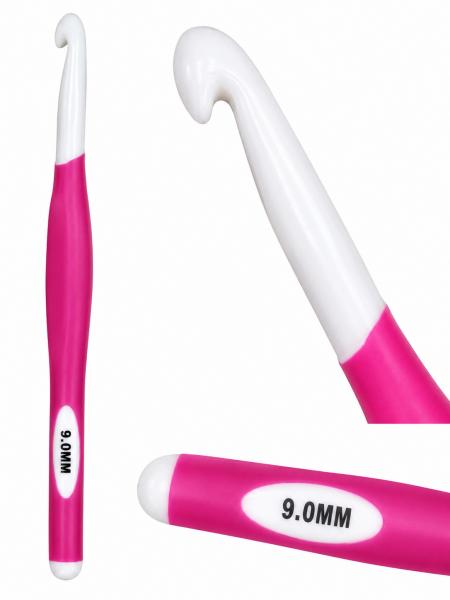 Uncinetto in plastica 9 mm per filato Jumbo – Bobbiny e filati grossi